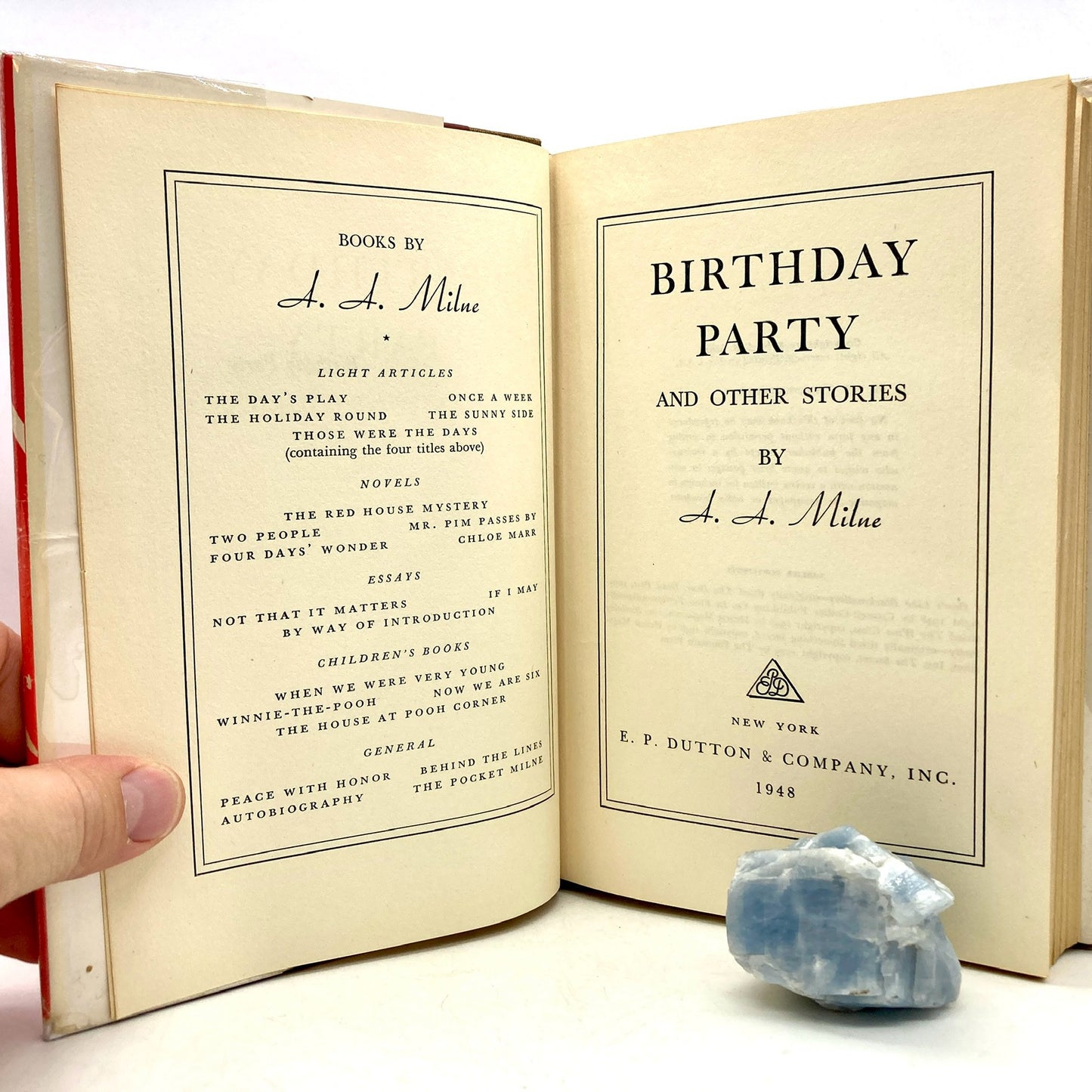 MILNE, A.A. "Birthday Party" [E.P. Dutton & Co, 1948] 1st Edition - Buzz Bookstore