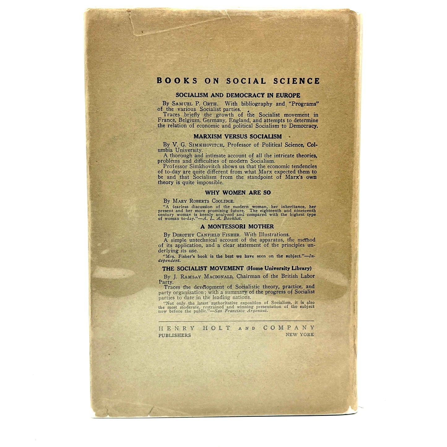 EINSTEIN, Albert “Relativity: The Special and the General Theory” [Henry Holt, 1921] 3rd Printing
