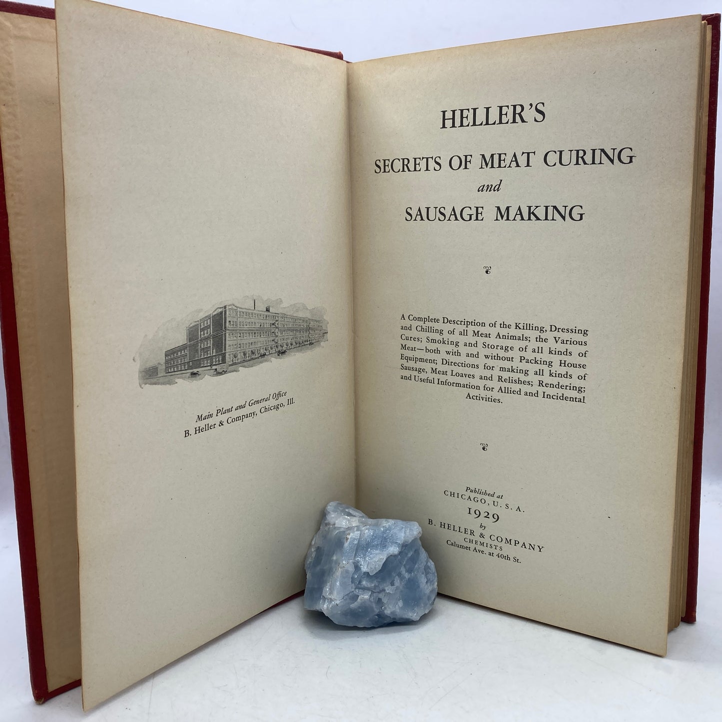 "Heller's Secrets of Meat Curing and Sausage Making" [B. Heller & Co, 1929]