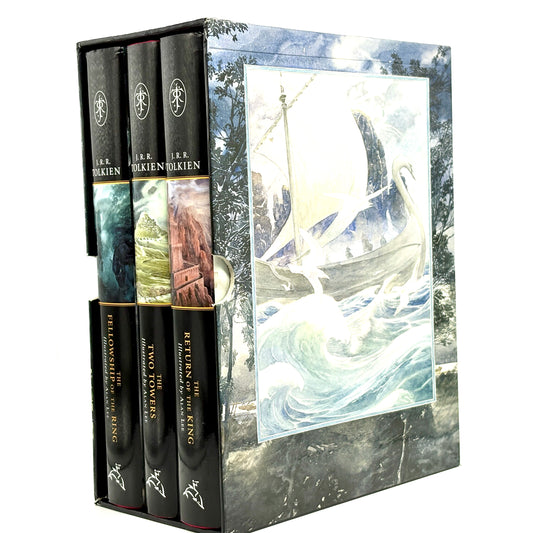TOLKIEN, J.R.R. “The Lord of the Rings” [Houghton Mifflin, 2002] Signed 3X by Alan Lee