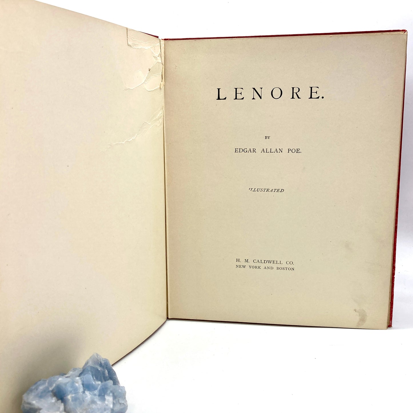 POE, Edgar Allan "Lenore" [H.M. Caldwell, 1885] Illustrated