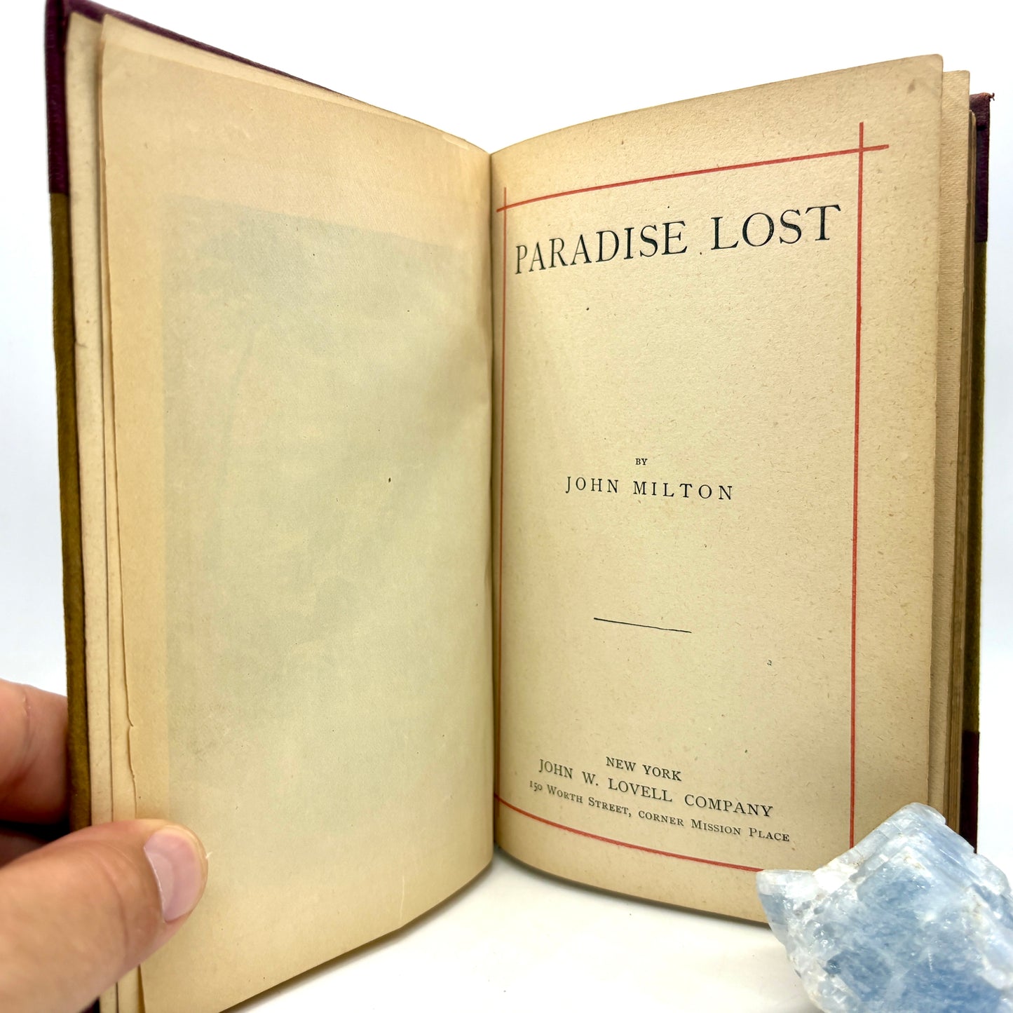 MILTON, John "Paradise Lost" [John W. Lovell, n.d./c1880] Unique Leather Binding