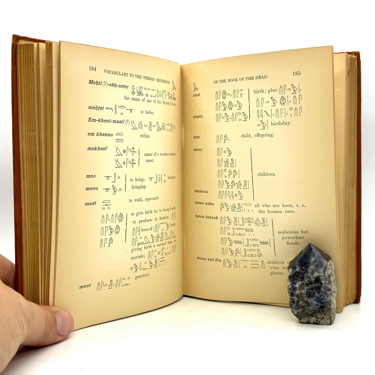 BUDGE, E. A. Wallis "A Hieroglyphic Vocabulary to the Book of the Dead" [1911]