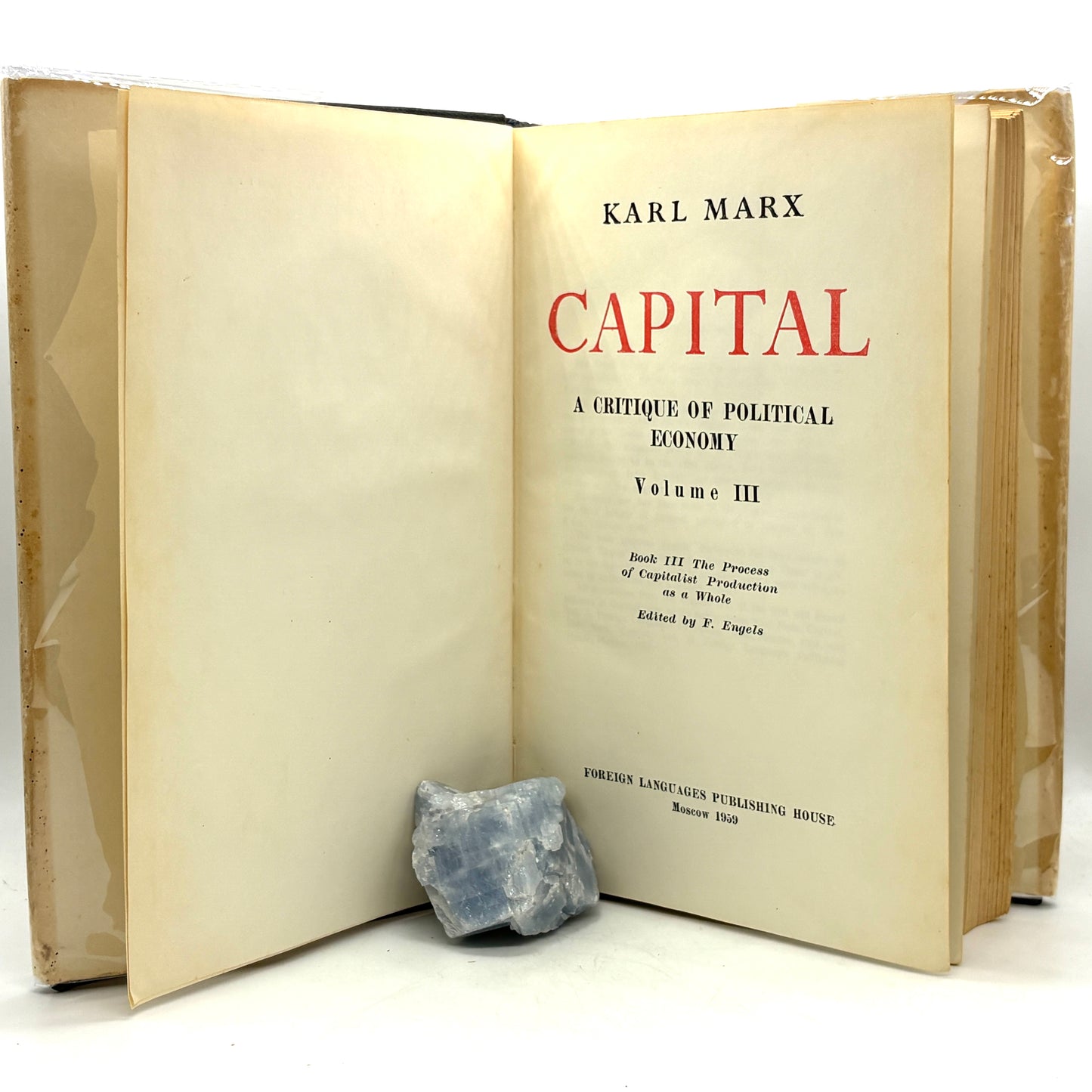 MARX, Karl "Capital" [Foreign Languages Publishing House, 1957–1959]