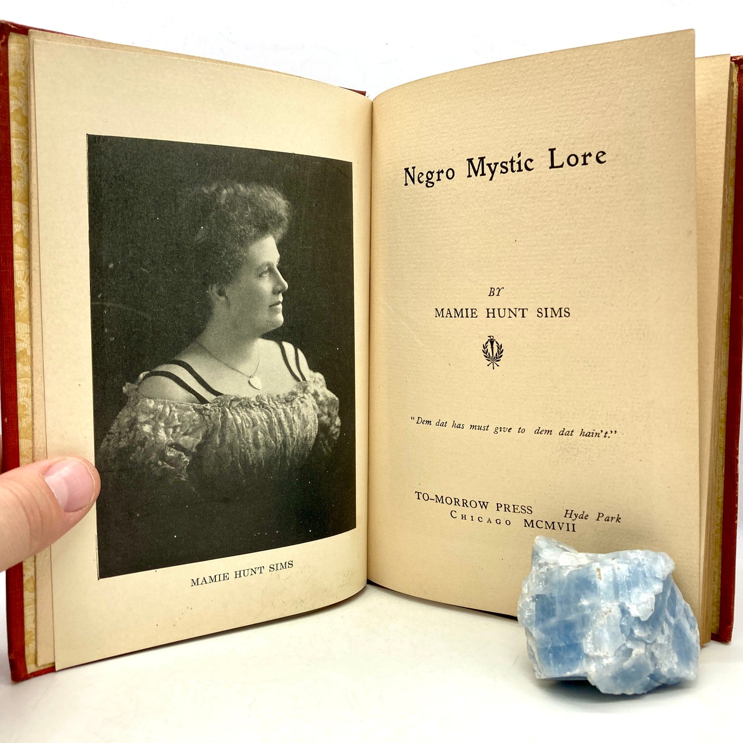 SIMS, Mamie Hunt "Negro Mystic Lore" [To-Morrow Press, 1907] 1st Edition - Buzz Bookstore