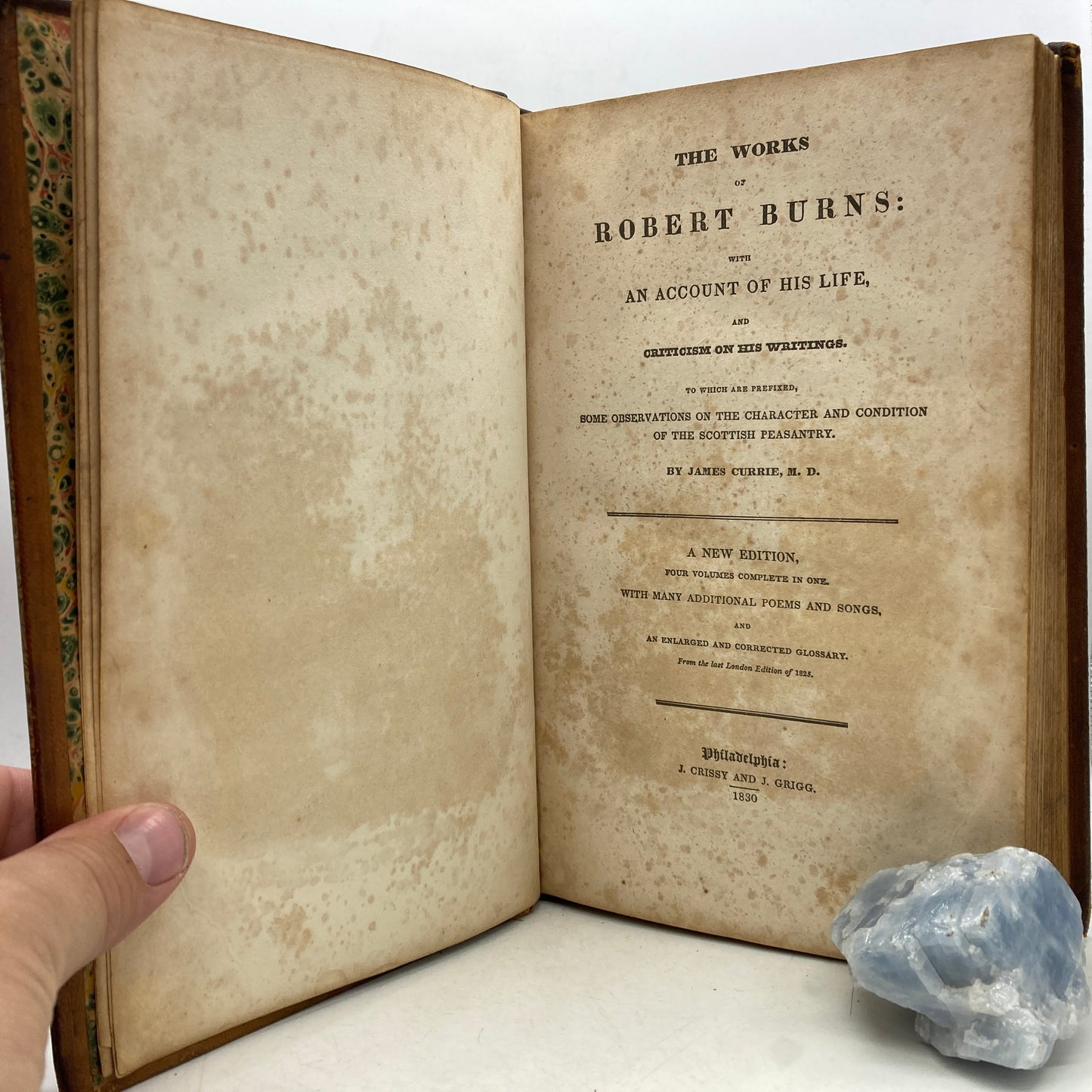 BURNS, Robert "The Works of Robert Burns" [J. Crissy and J. Grigg, 1830]