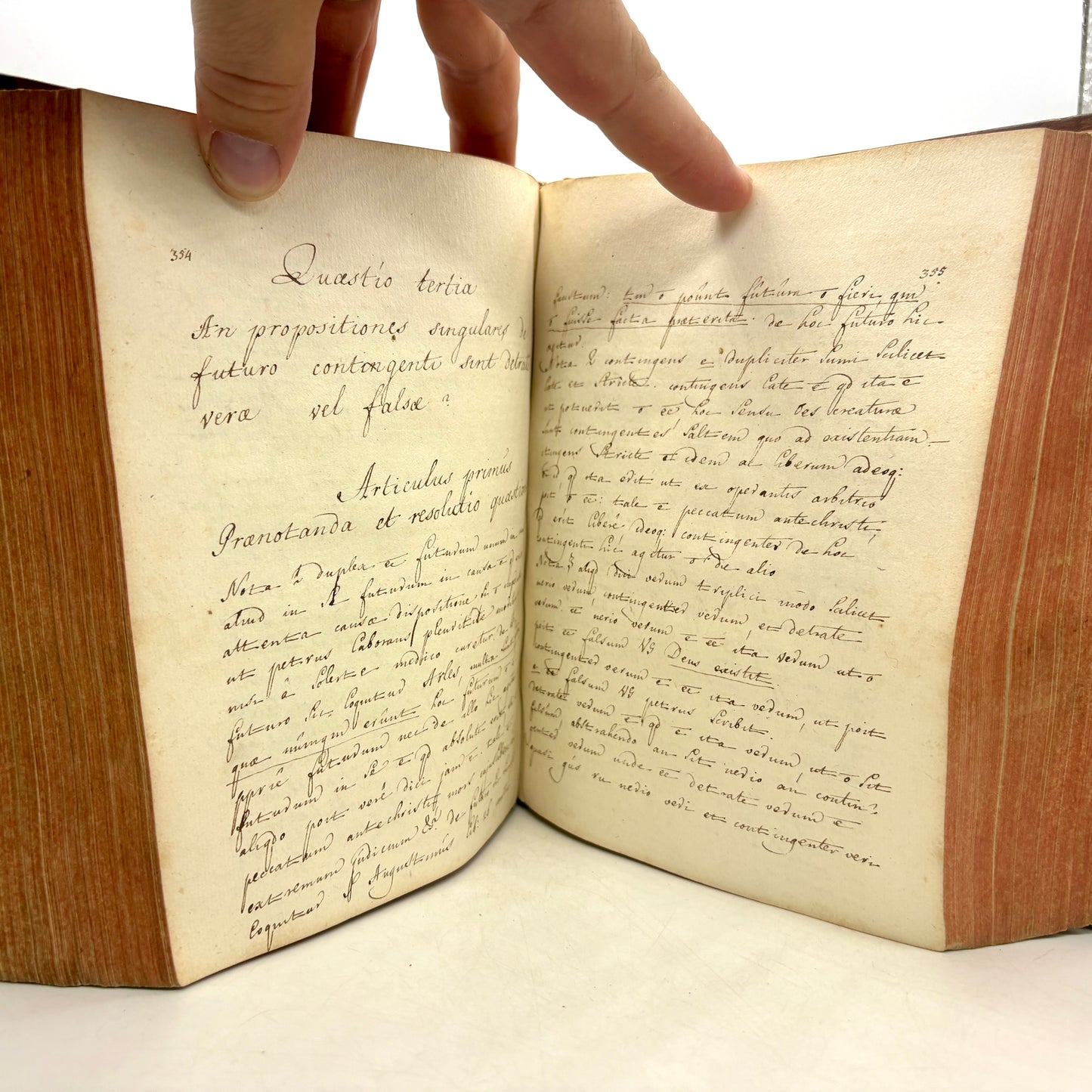 DUFOUR, Joannes Baptista "Cursus Philosophicus" Manuscript [Douai, 1738] Jesuit