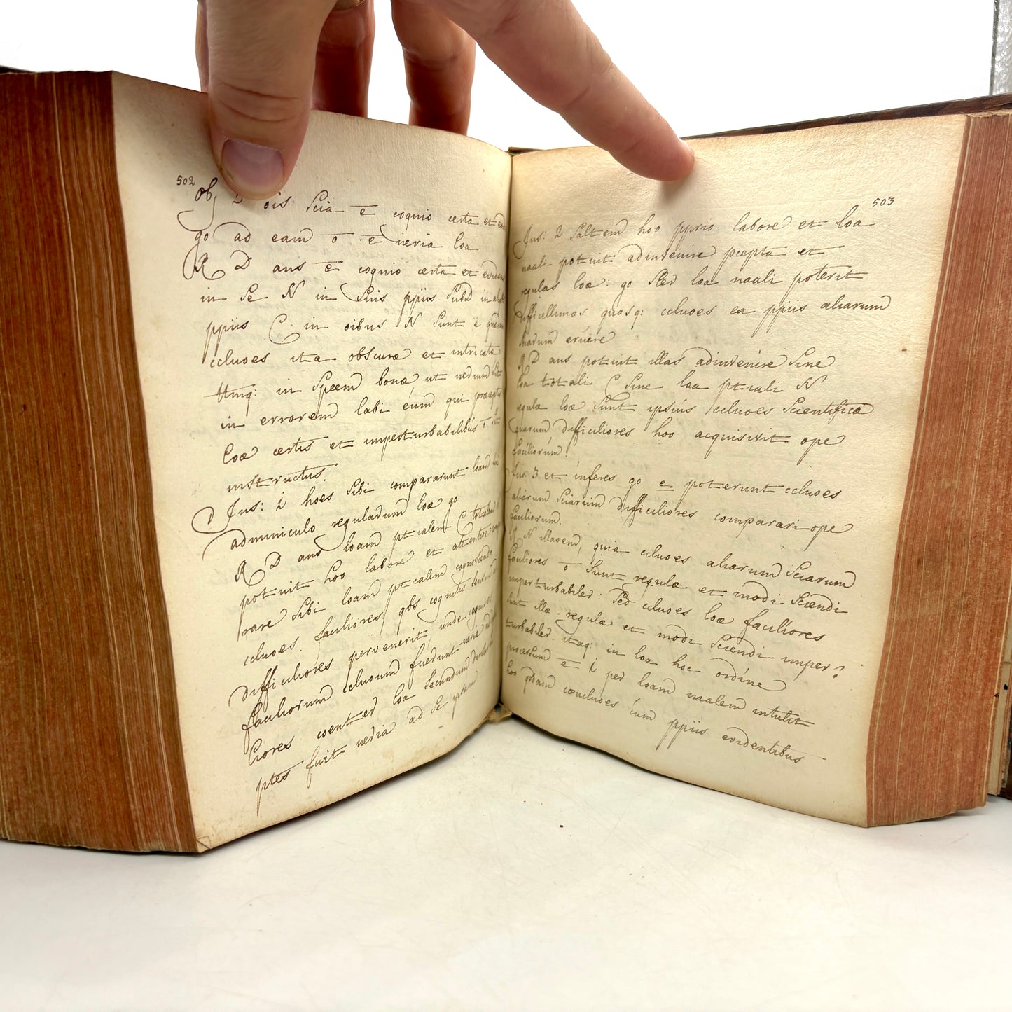 DUFOUR, Joannes Baptista "Cursus Philosophicus" Manuscript [Douai, 1738] Jesuit