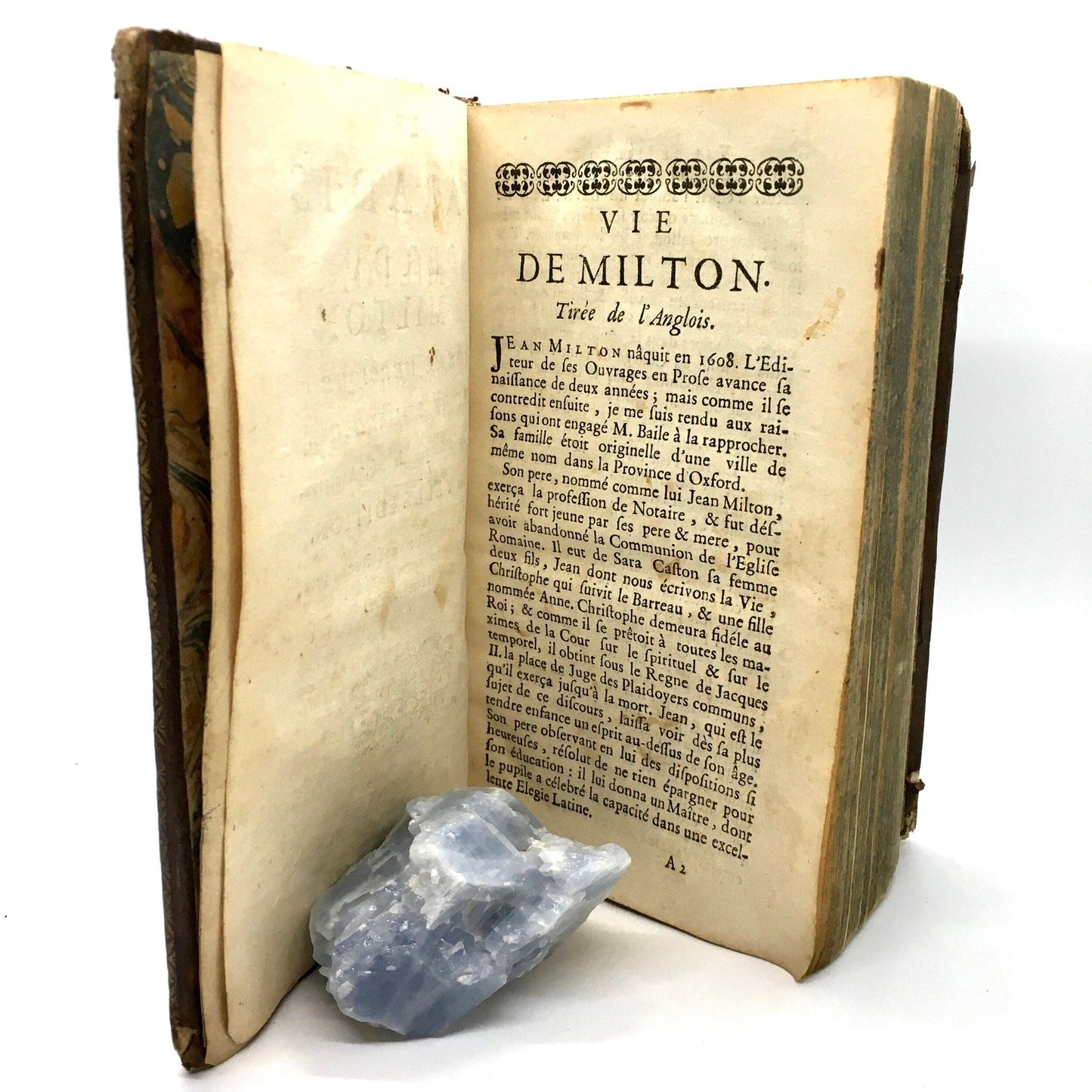 MILTON, John "Le Paradis Perdu de Milton" [Chez M.G. Merville, 1740] - Buzz Bookstore