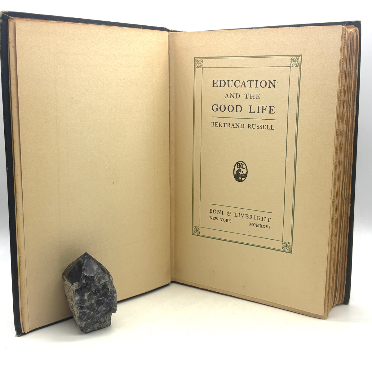 RUSSELL, Bertrand “Education and the Good Life” [Boni & Liveright, 1927] Signed