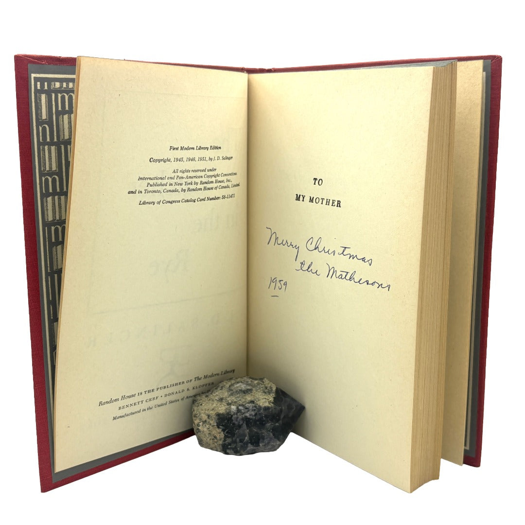 Salinger, J. D. “The Catcher in the Rye” [Modern Library, 1959] First Modern Library Edition